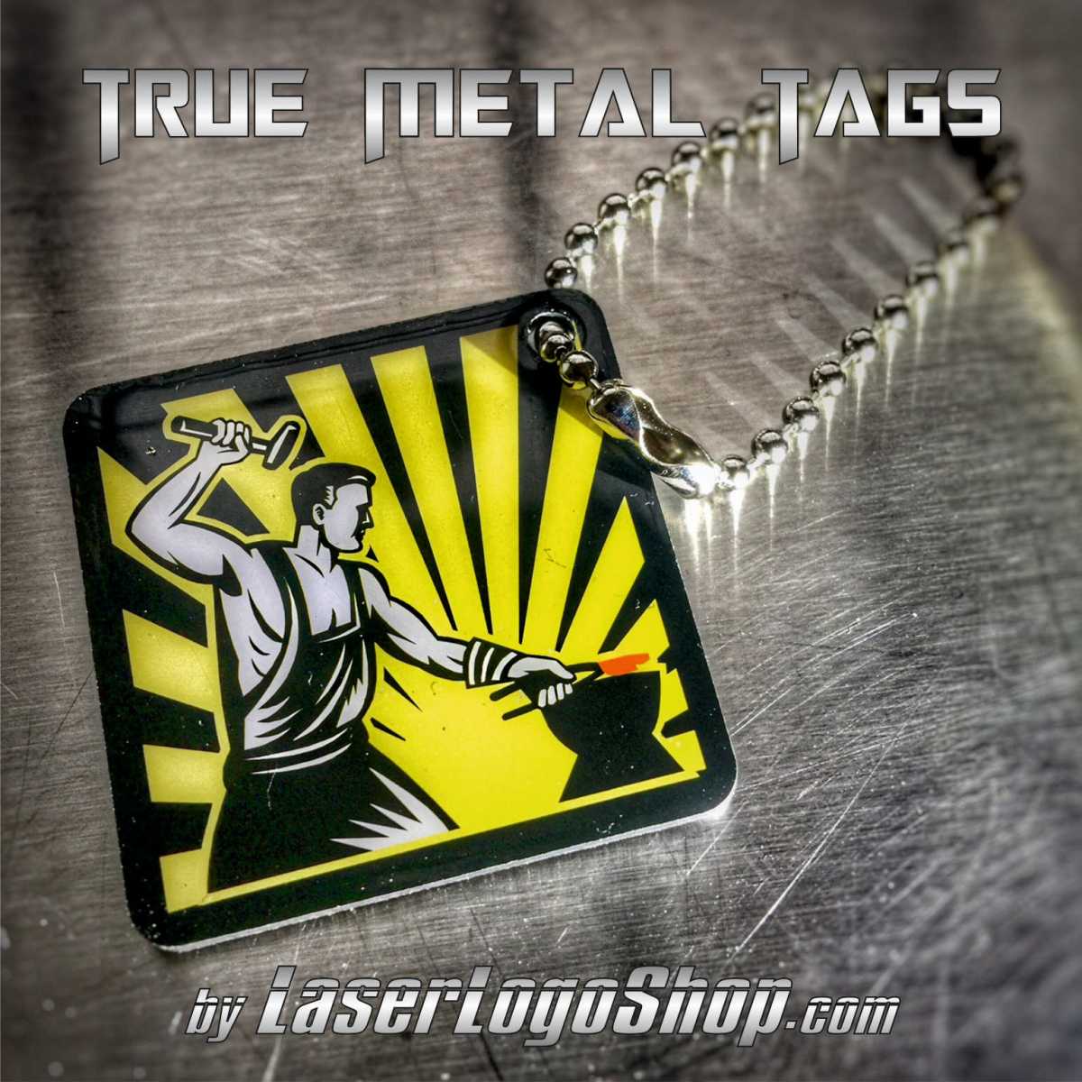 True Metal Tag "TMT Logo" - with standard code as product sample